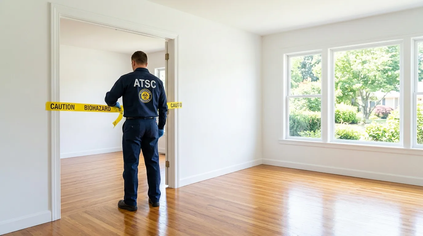 Certified biohazard cleanup crew performing Decomposition Cleanup in Cheswolde